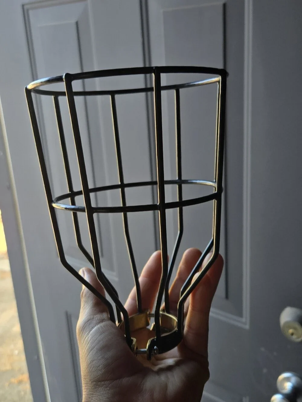 Modern Industrial Black Cage Pendant Light - Unbranded